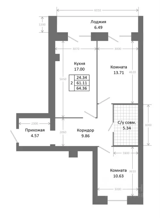 2-к кв. Ярославская область, Ярославль пос. Нижний, ул. 3-я Больничная ... - Фото 0