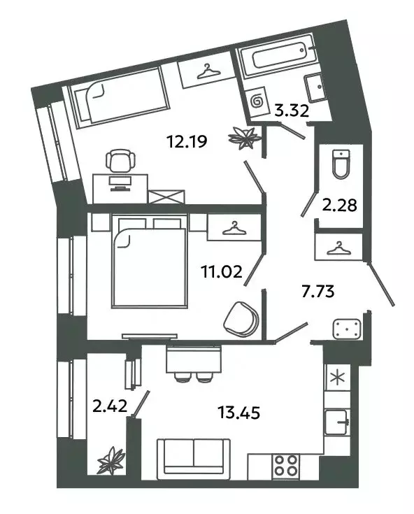 2-комнатная квартира: городской посёлок Новоселье, Аннинская улица, 4 ... - Фото 1