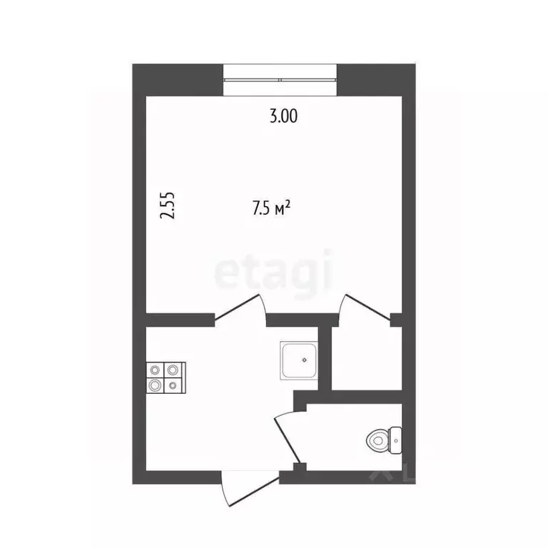 1-к кв. Челябинская область, Челябинск ул. Энергетиков, 3А (22.0 м) - Фото 1