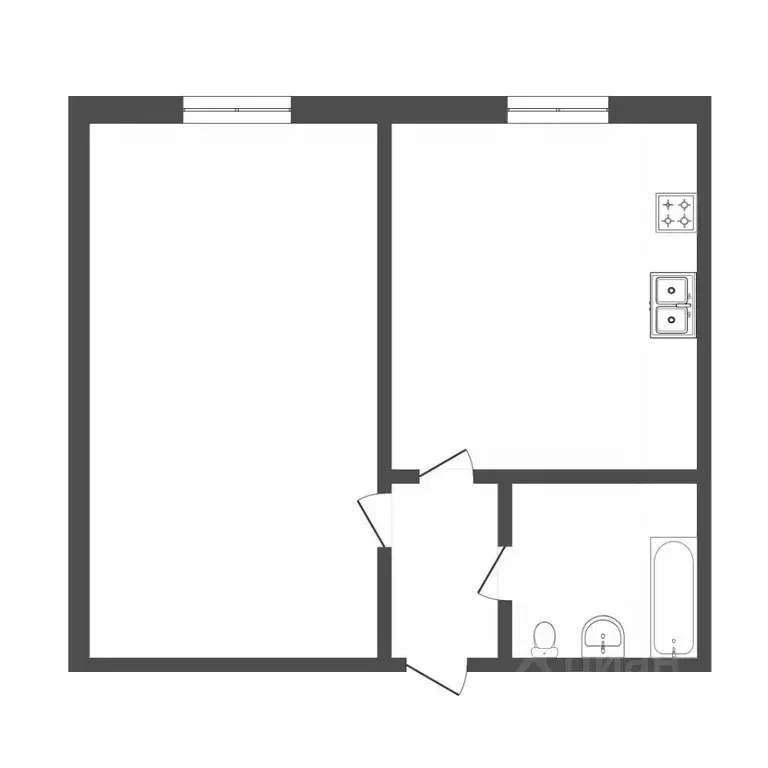 1-к кв. Тюменская область, Тюмень Олимпийская ул., 30 (33.3 м) - Фото 1