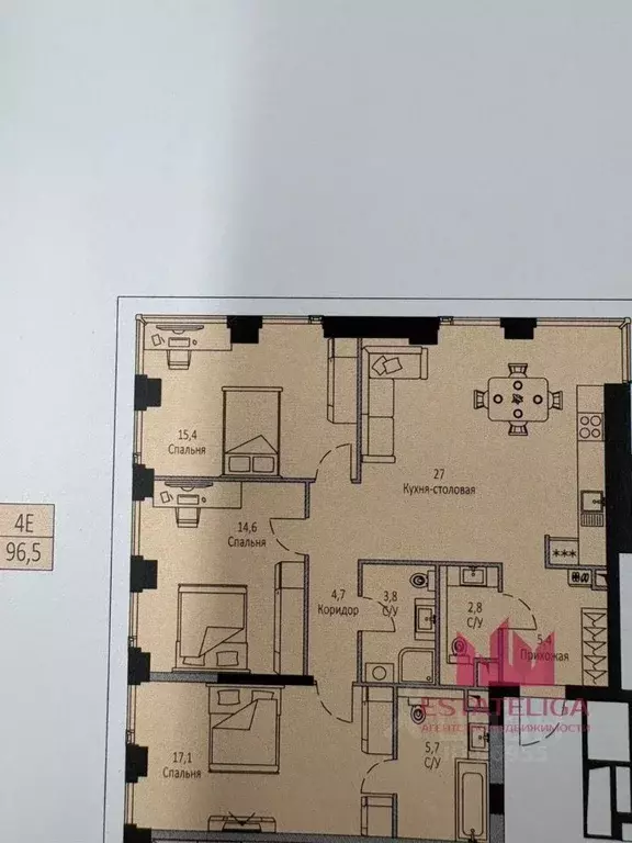 4-к кв. Москва Севастопольский просп., 22А (96.5 м) - Фото 2