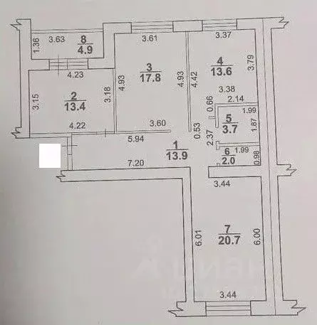 3-к кв. Башкортостан, Стерлитамак Советский мкр,  (85.1 м) - Фото 2