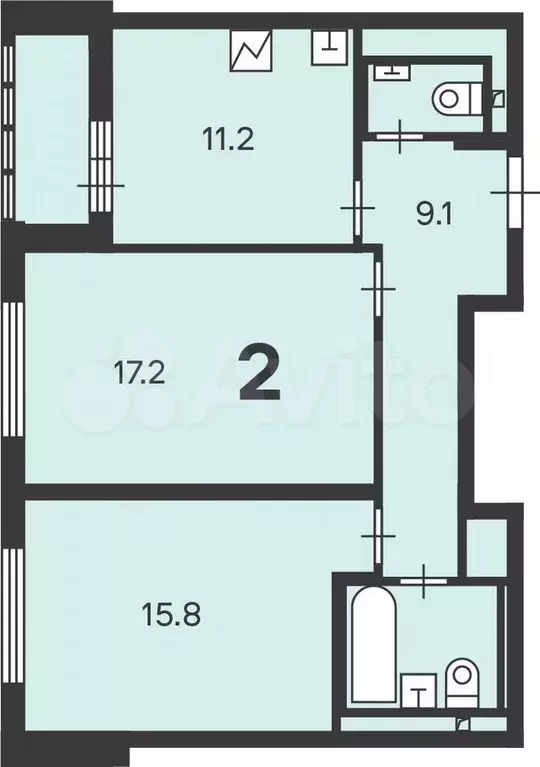 Аукцион: 2-к. квартира, 59 м, 10/23 эт. - Фото 1