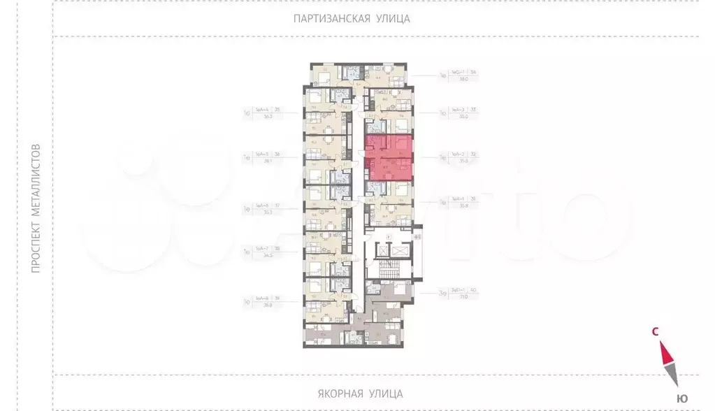 1-к. квартира, 37,3 м, 16/18 эт. - Фото 1