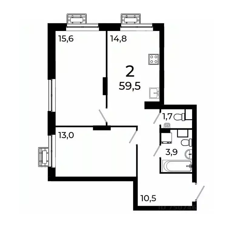2-к кв. Нижегородская область, Нижний Новгород ул. Коперника, 15 (59.5 ... - Фото 1