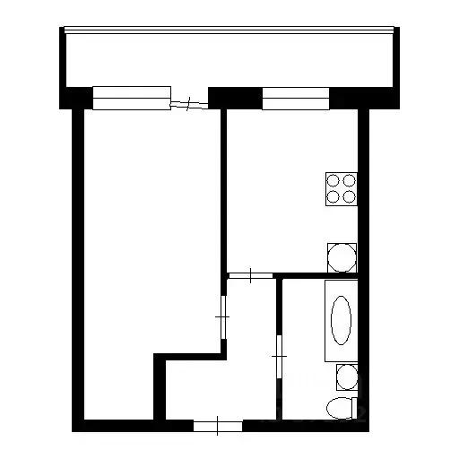 1-к кв. Татарстан, Казань ул. Кулахметова, 25к1 (38.0 м) - Фото 1