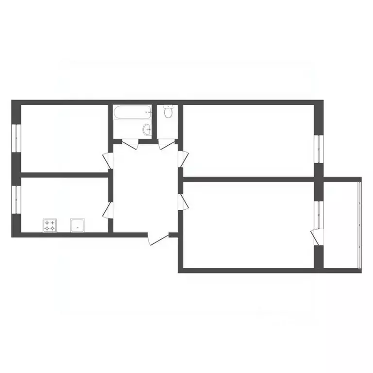 3-к кв. Тюменская область, Тюмень Институтская ул., 6 (57.6 м) - Фото 2