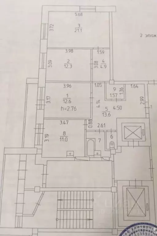 3-к кв. Пермский край, Пермь ул. Александра Щербакова, 43а (82.5 м) - Фото 2