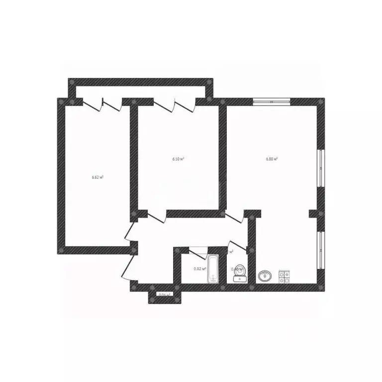 3-к кв. Иркутская область, Ангарск Цементный мкр, ул. Бабушкина, 22 ... - Фото 2