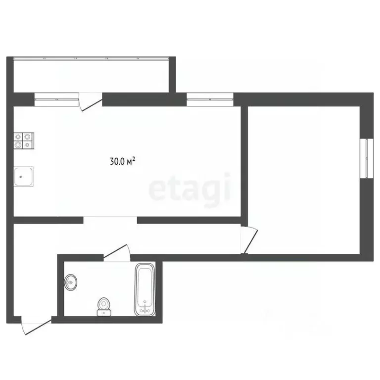 1-к кв. Тюменская область, Тюмень ул. Вересковая, 9 (61.5 м) - Фото 2