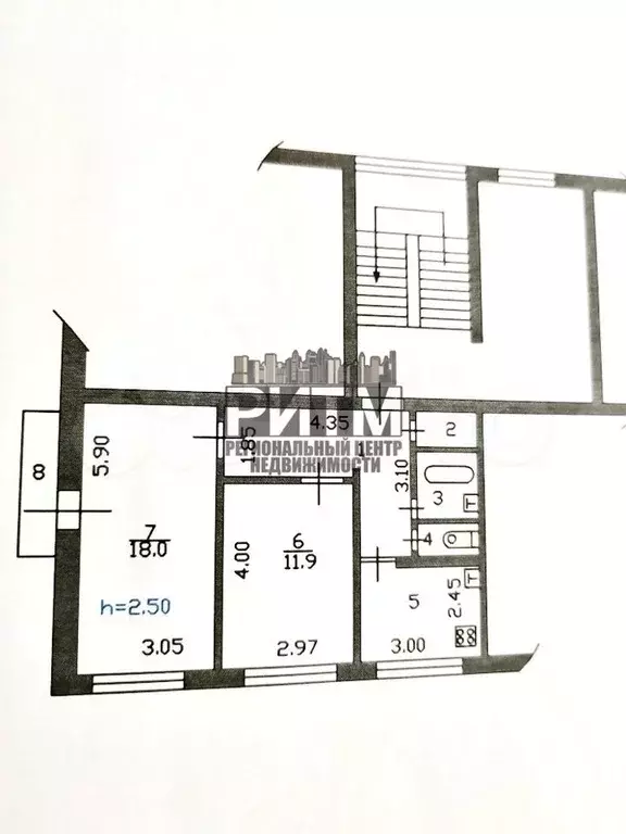 2-к. квартира, 54 м, 9/9 эт. - Фото 0