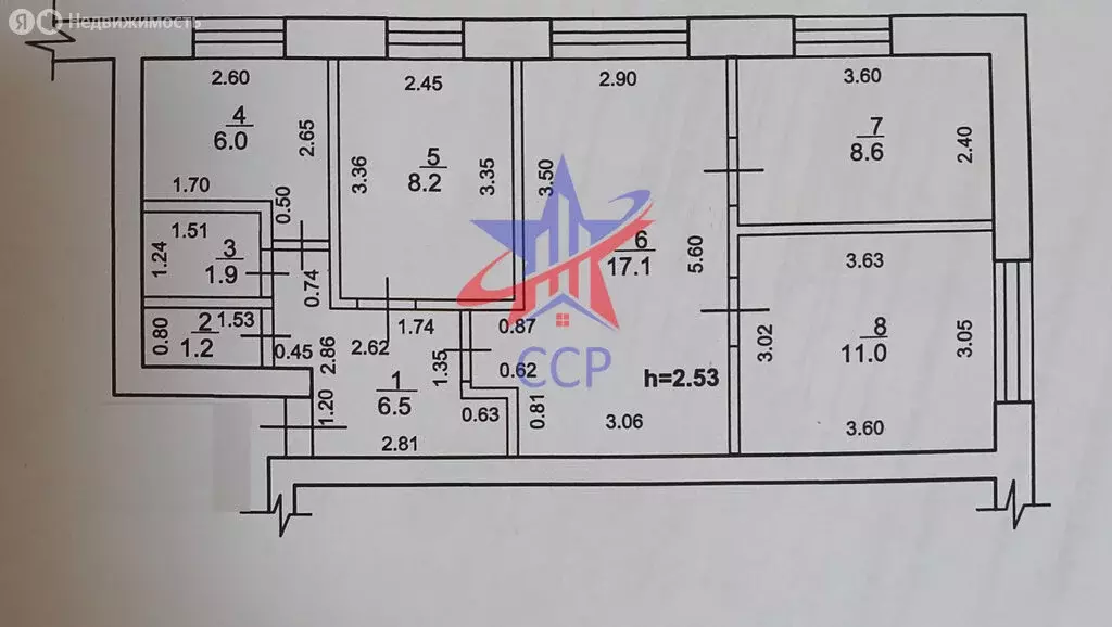 4-комнатная квартира: Стерлитамак, улица Дружбы, 44 (60.5 м) - Фото 1