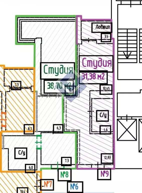 Квартира-студия: Пермь, Ленская улица, 30 (47.6 м) - Фото 1