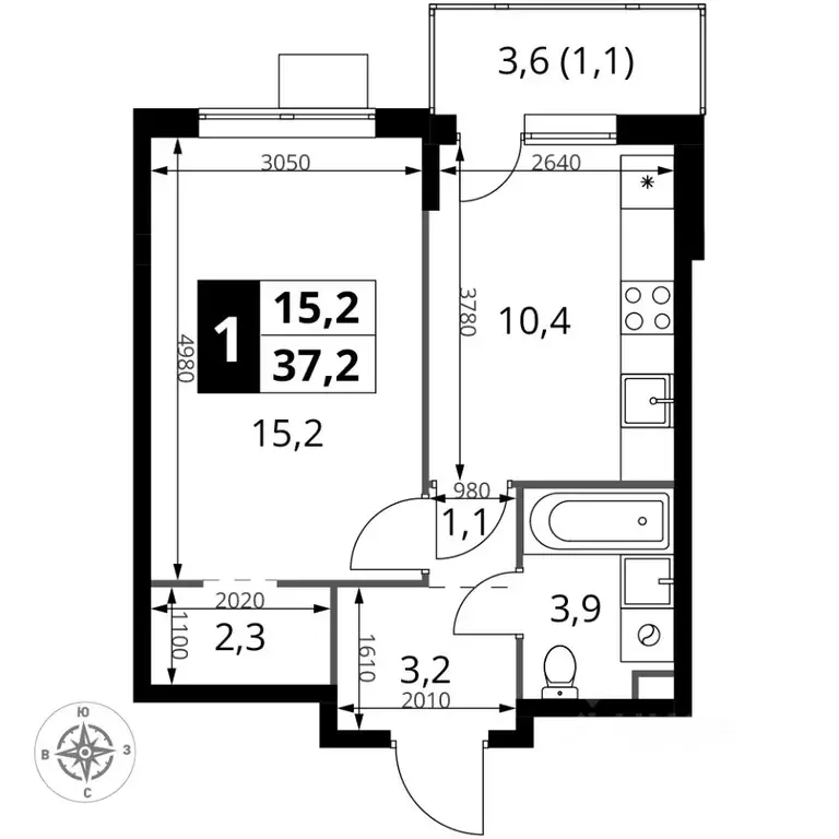 1-к кв. Московская область, Химки Подрезково мкр, 1-й Шереметьевский ... - Фото 1