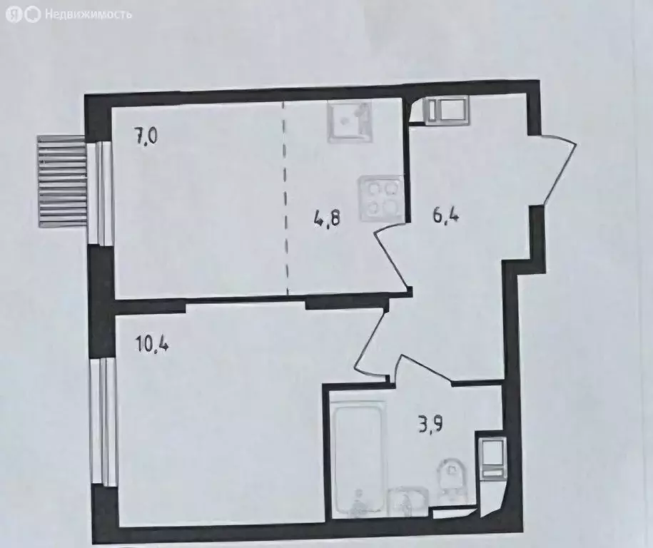 1-комнатная квартира: Мытищи, улица Стрельбище Динамо, 10 (31.9 м) - Фото 1