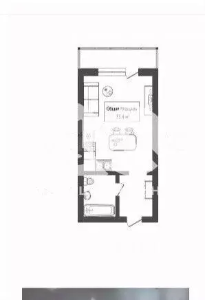 Студия Новосибирская область, Новосибирск ул. Виктора Уса, 4 (33.4 м) - Фото 2