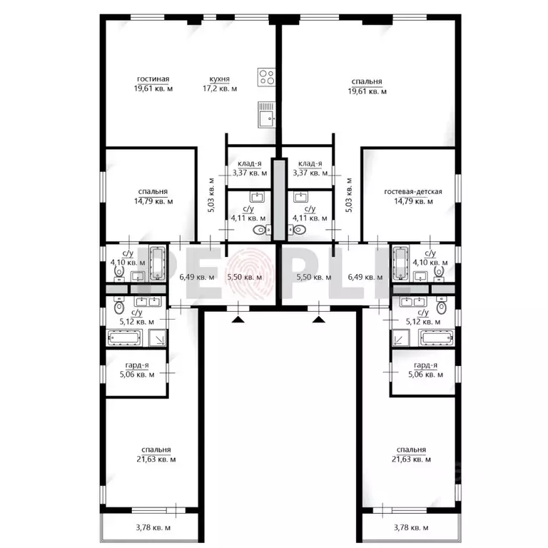 5-к кв. Москва ул. Усачева, 13 (227.0 м) - Фото 2