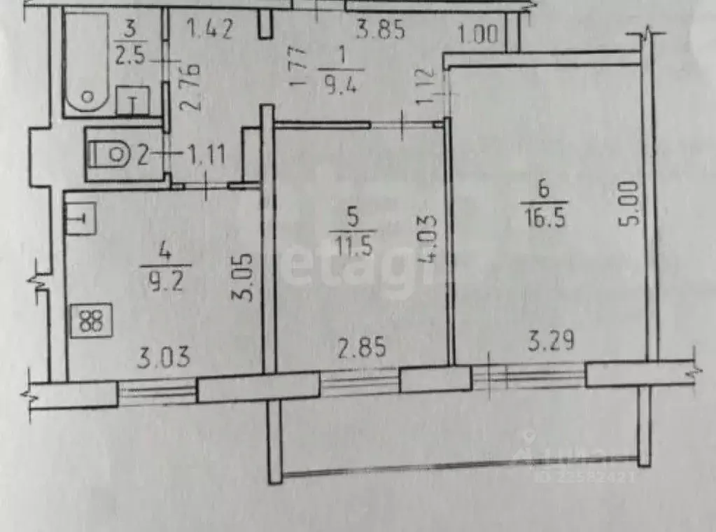 2-к кв. Удмуртия, Ижевск Воткинское ш., 138Б (45.0 м) - Фото 1
