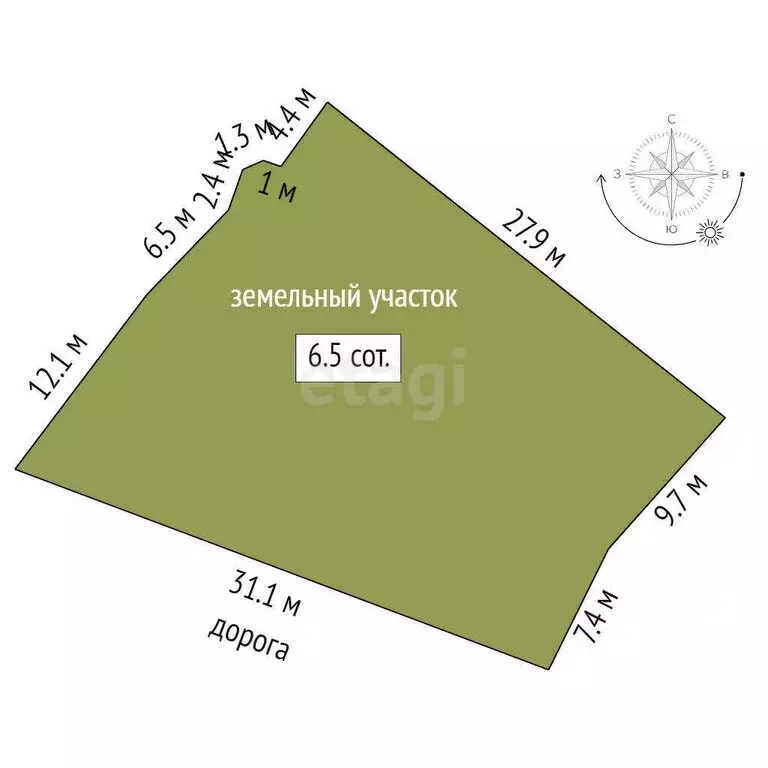 Участок в Тюмень, Товарное шоссе (6.45 м) - Фото 0
