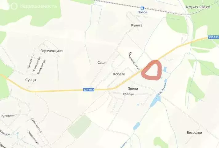 Участок в Кстининское сельское поселение, деревня Звени (405.07 м) - Фото 2