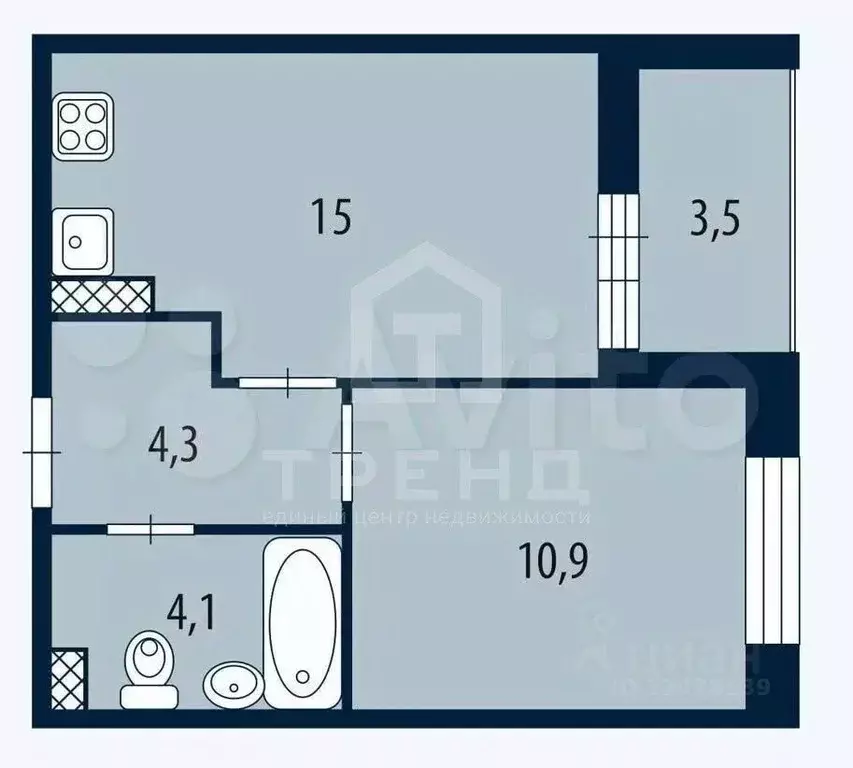 1-к кв. Санкт-Петербург Светлановский просп., 8 (33.1 м) - Фото 2