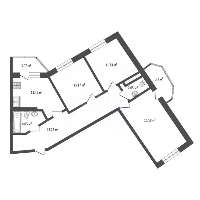 3-к кв. Мордовия, Саранск Волгоградская ул., 62 (74.9 м) - Фото 1