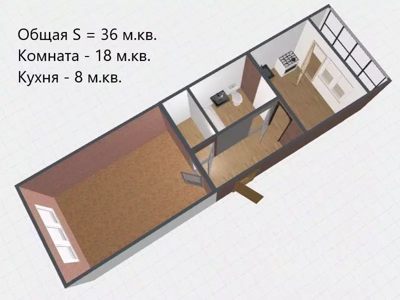 1-к кв. Ленинградская область, Кировск ул. Энергетиков, 6 (36.0 м) - Фото 2