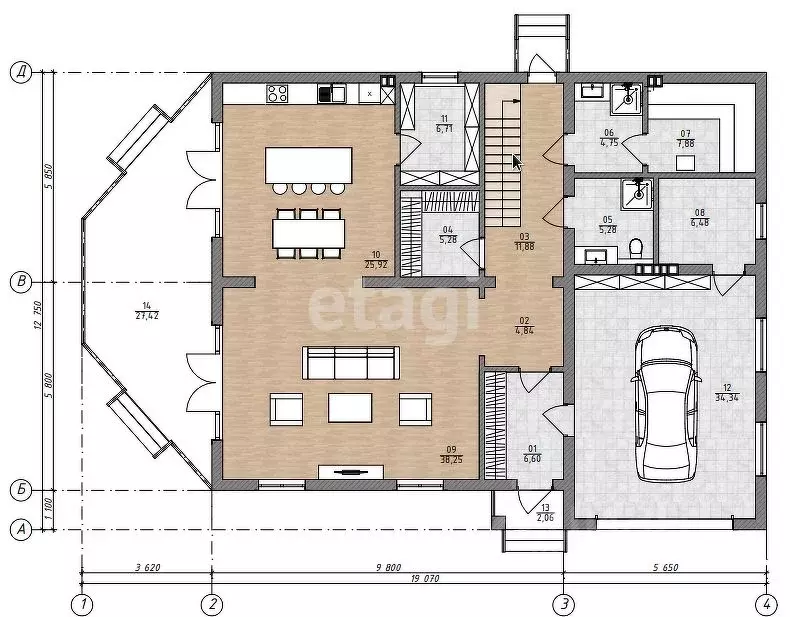 Дом в Калининградская область, Гурьевский муниципальный округ, пос. ... - Фото 2