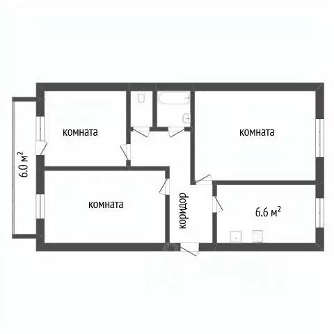 3-к кв. Коми, Ухта Интернациональная ул., 40А (56.4 м) - Фото 1