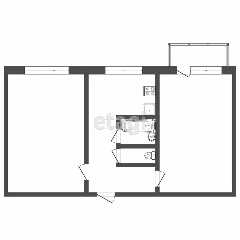 2-комнатная квартира: Саранск, улица Попова, 63 (40.1 м) - Фото 1