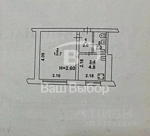 1-к кв. Ростовская область, Ростов-на-Дону Северный мкр, ул. ... - Фото 2