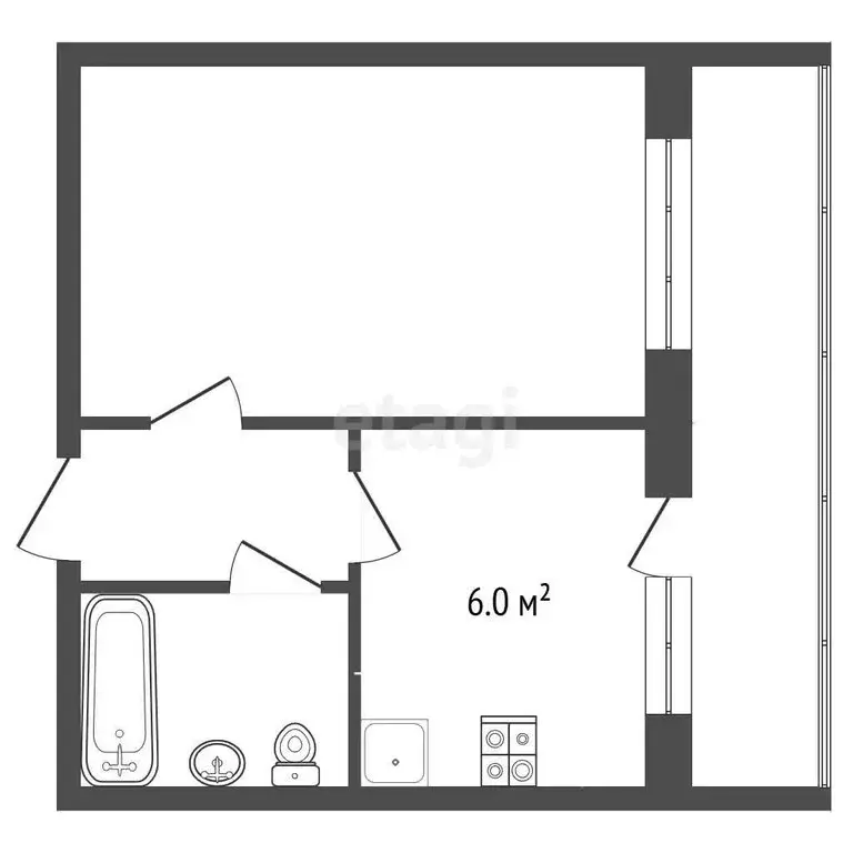 1-комнатная квартира: Нальчик, Кабардинская улица, 194 (29.4 м) - Фото 1