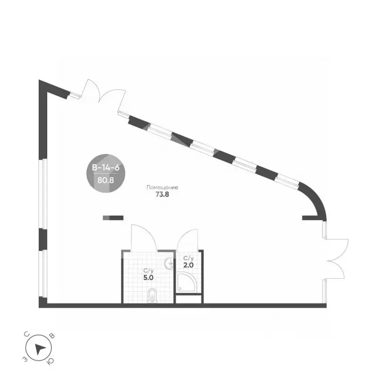 Помещение свободного назначения в Москва 4-я оч., Шагал жилой ... - Фото 2