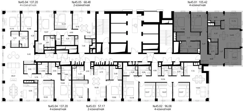 4-комнатная квартира: Москва, Волоколамское шоссе, 95/1к1 (105.42 м) - Фото 0