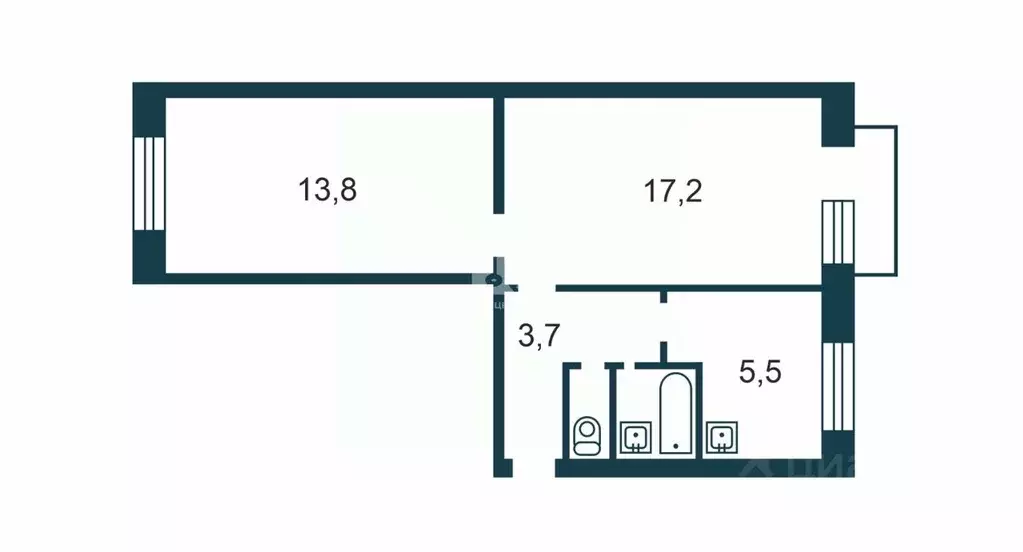 3-к кв. Новосибирская область, Искитим Центральный мкр, 23 (57.0 м) - Фото 2