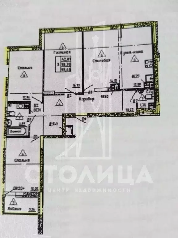 3-к кв. Свердловская область, Екатеринбург ул. Яскина, 8 (93.1 м) - Фото 2