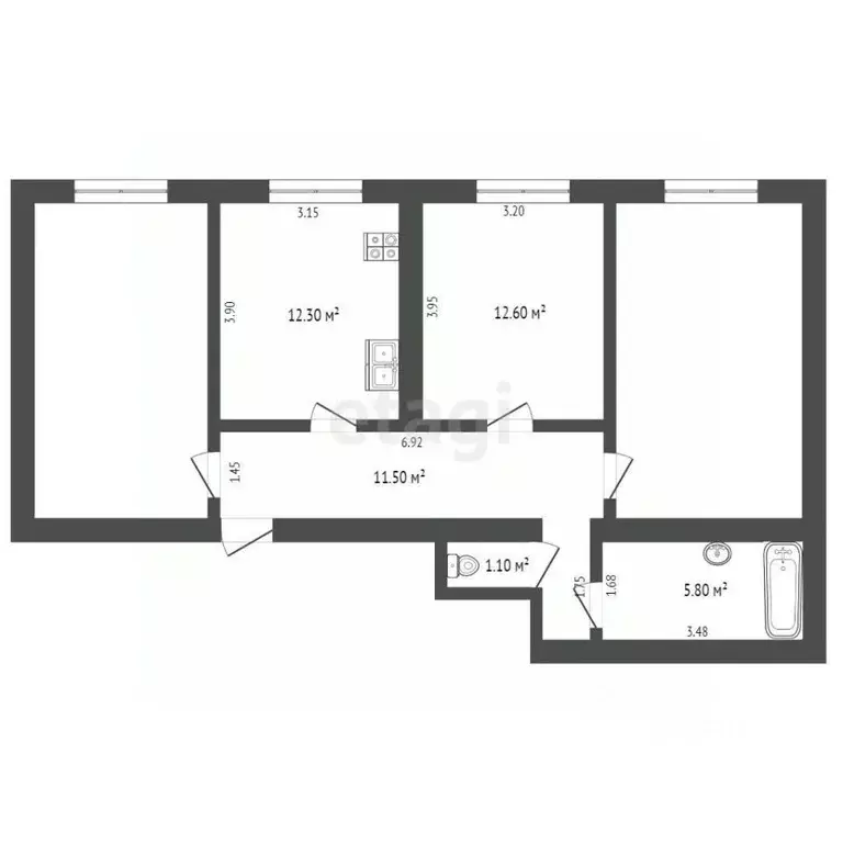 Комната Мордовия, Саранск ул. Пушкина, 62 (12.0 м) - Фото 1