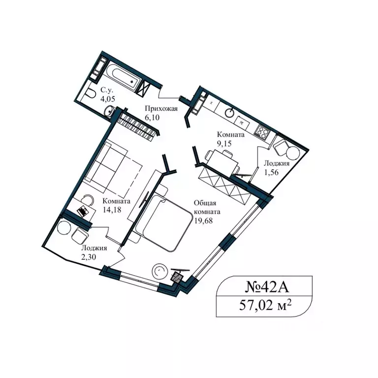 3-к кв. Севастополь ул. Летчиков, 10к3 (59.7 м) - Фото 0