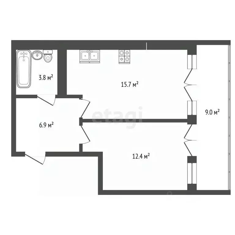 2-к кв. Крым, Алупка ш. Севастопольское (47.8 м) - Фото 2