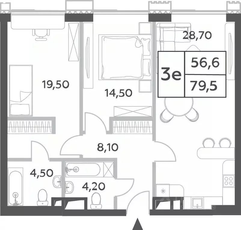 3-к кв. Москва просп. Генерала Дорохова, вл1к1 (79.5 м) - Фото 0