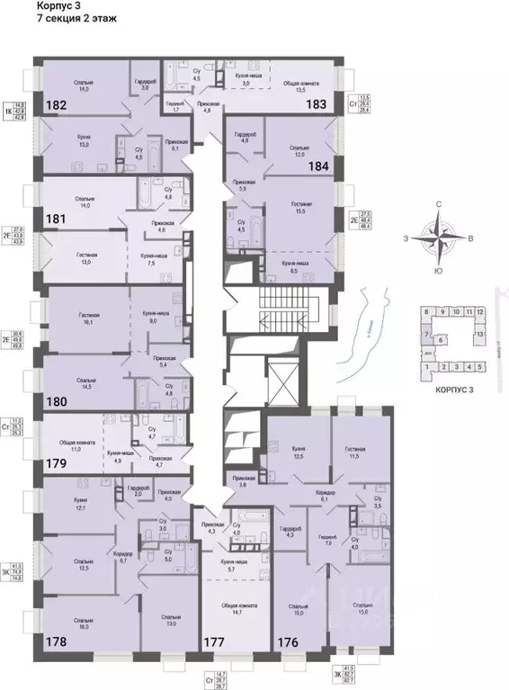 2-к кв. Московская область, Королев Первомайский мкр, Киноквартал ... - Фото 2