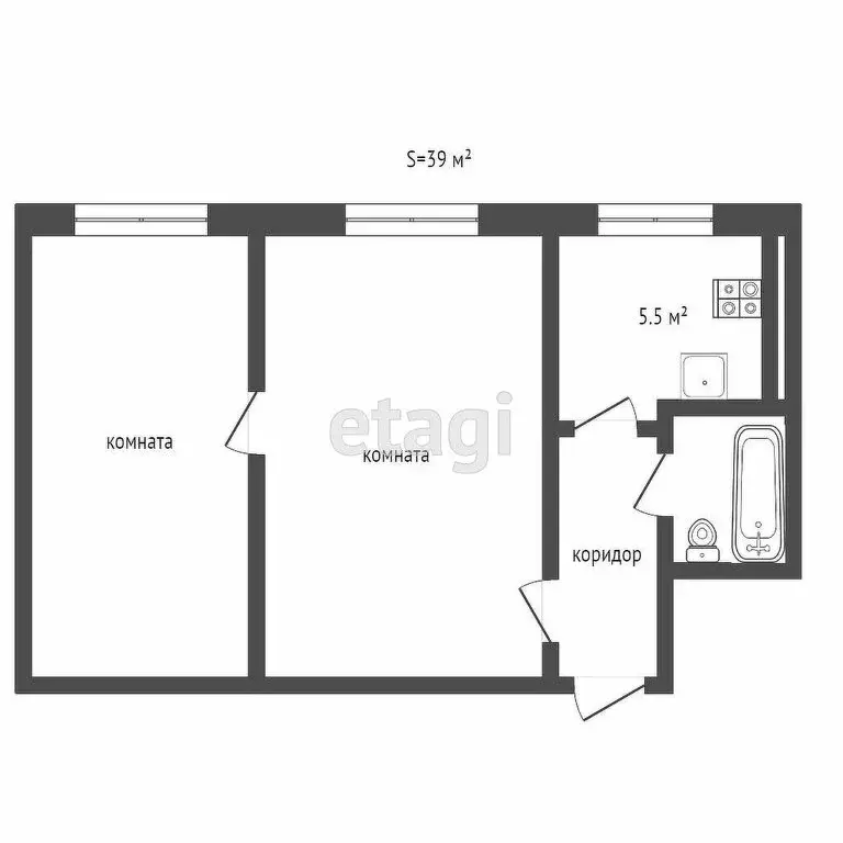 2-комнатная квартира: Петропавловск-Камчатский, Индустриальная улица, ... - Фото 1