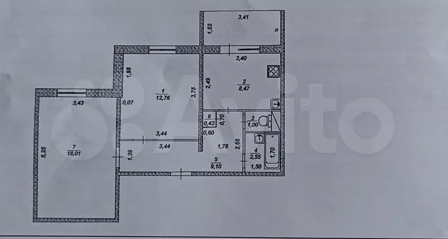 2-к. квартира, 52 м, 1/9 эт. - Фото 0