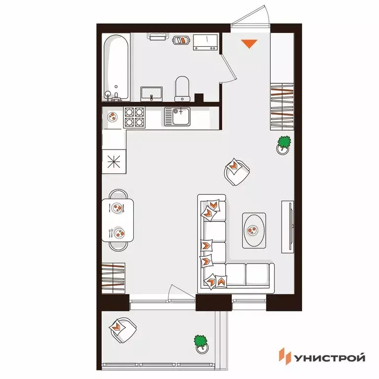Квартира-студия: Санкт-Петербург, Сестрорецк, Авиационная улица, 5к4 ... - Фото 1