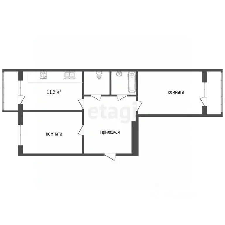 2-к кв. Севастополь просп. Победы, 29А (64.0 м) - Фото 1