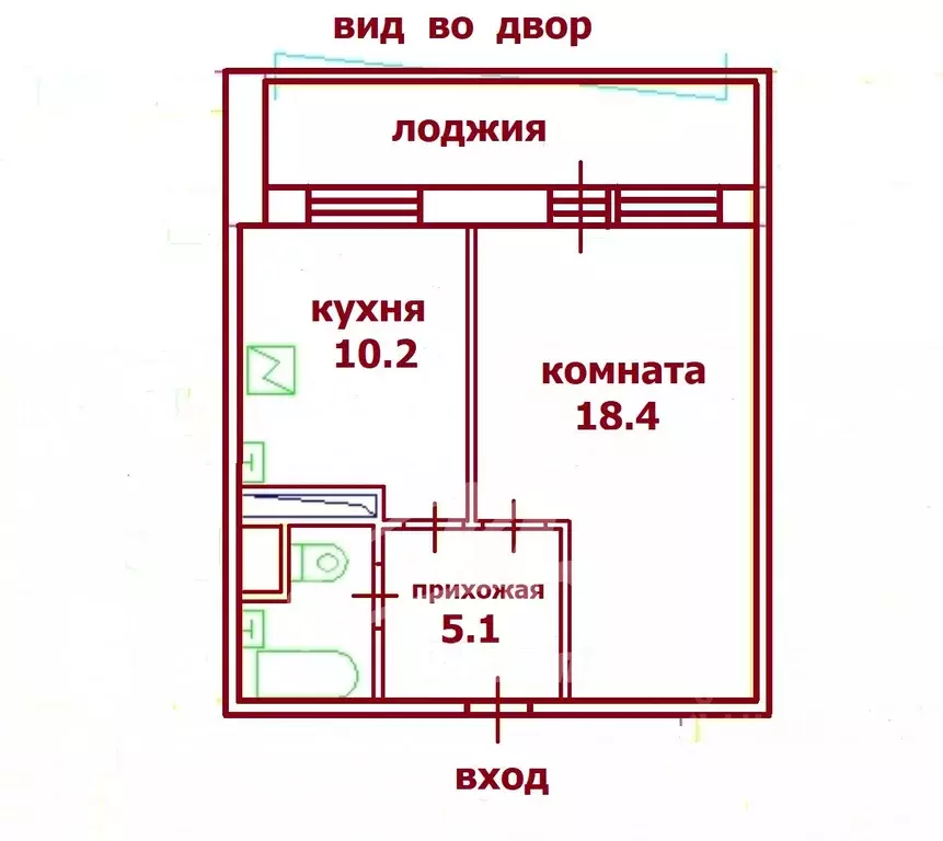 1-к кв. Москва Рождественская ул., 15 (38.0 м) - Фото 1