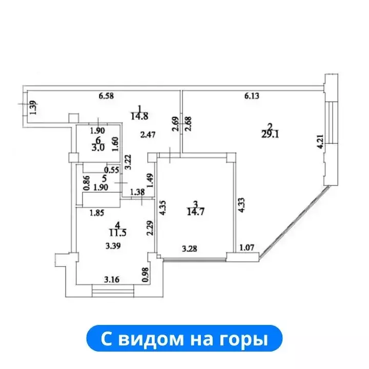 2-комнатная квартира: Ессентуки, жилой комплекс Озеро (75.1 м) - Фото 0