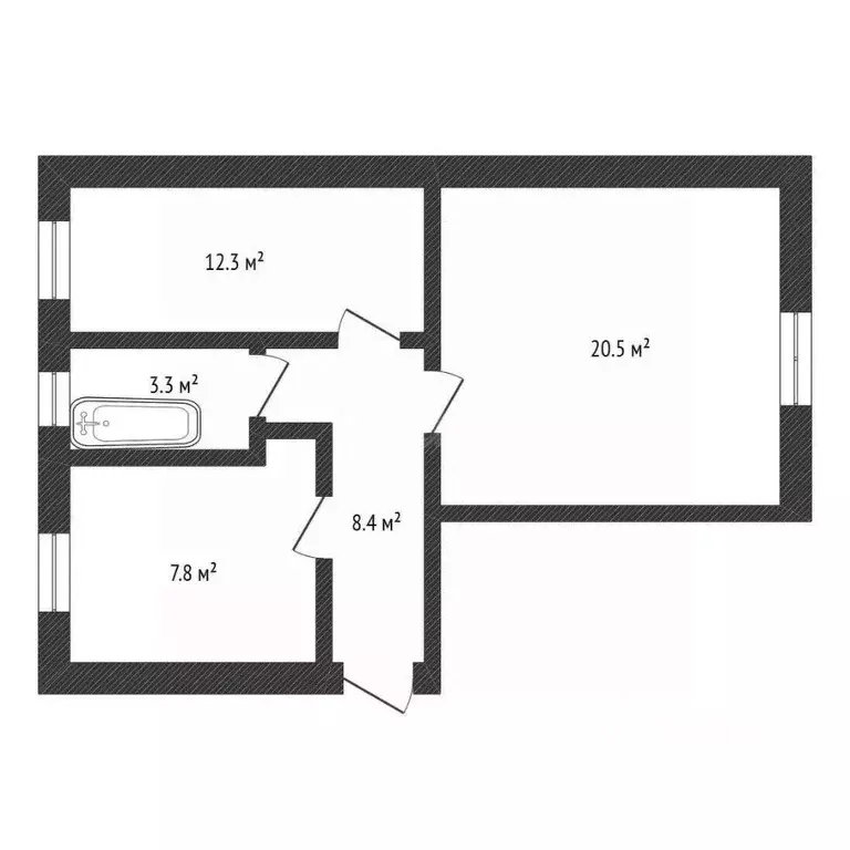 2-к кв. Нижегородская область, Балахна ул. Свердлова, 6 (52.3 м) - Фото 1