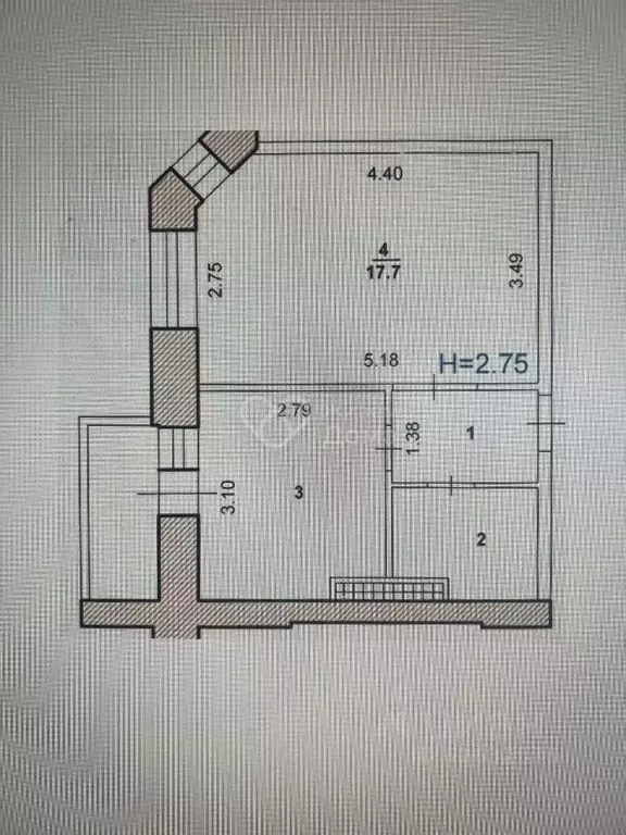 1-к кв. Волгоградская область, Волжский Оломоуцкая ул., 35Б (32.8 м) - Фото 1