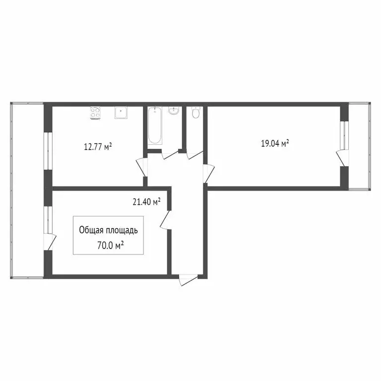 2-комнатная квартира: Новосибирск, улица В. Высоцкого, 139/10 (64 м) - Фото 0